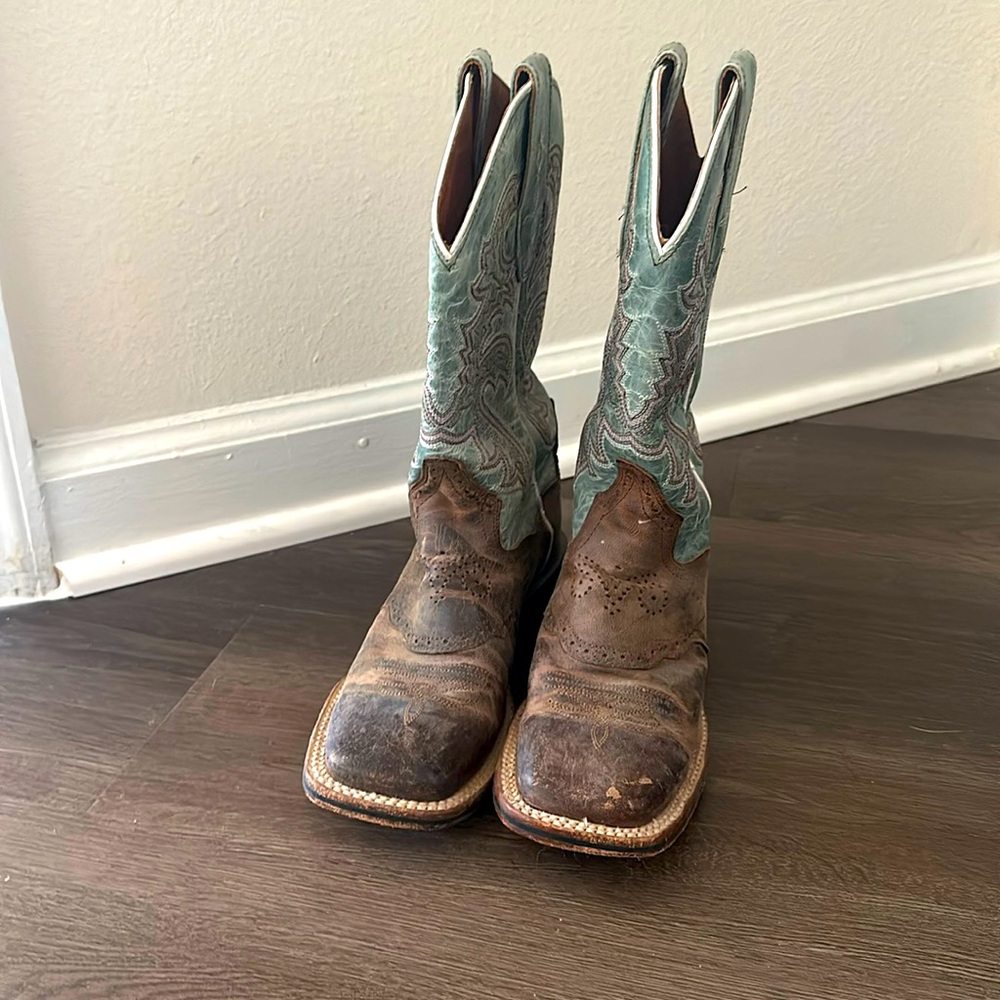 Dan Post Teal and brown boots